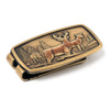 Enamel Deer Money Clip with Double Action Spring Made in the USA