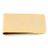 Scales of Justice Money Clip in Gold Tone