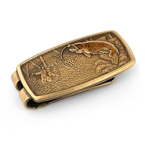 Enamel Fish Money Clip with Double Spring Action Made in the USA