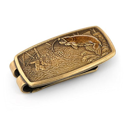 Enamel Fish Money Clip with Double Spring Action Made in the USA