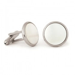 Radius Edge Mother of Pearl Cuff Links