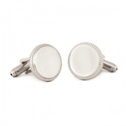 Round Beaded Edge Cuff Links
