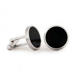 Black Onyx Concentric Cufflinks