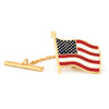 American Flag Pin in Silver and Gold Tone
