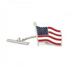 American Flag Pin in Silver and Gold Tone