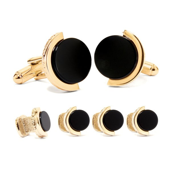 Onyx Cufflinks and Stud Set - Men's Accessories | Anson USA