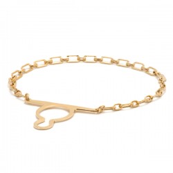 Gold Tone Squared Cable Tie Chain - Made in the USA | Anson