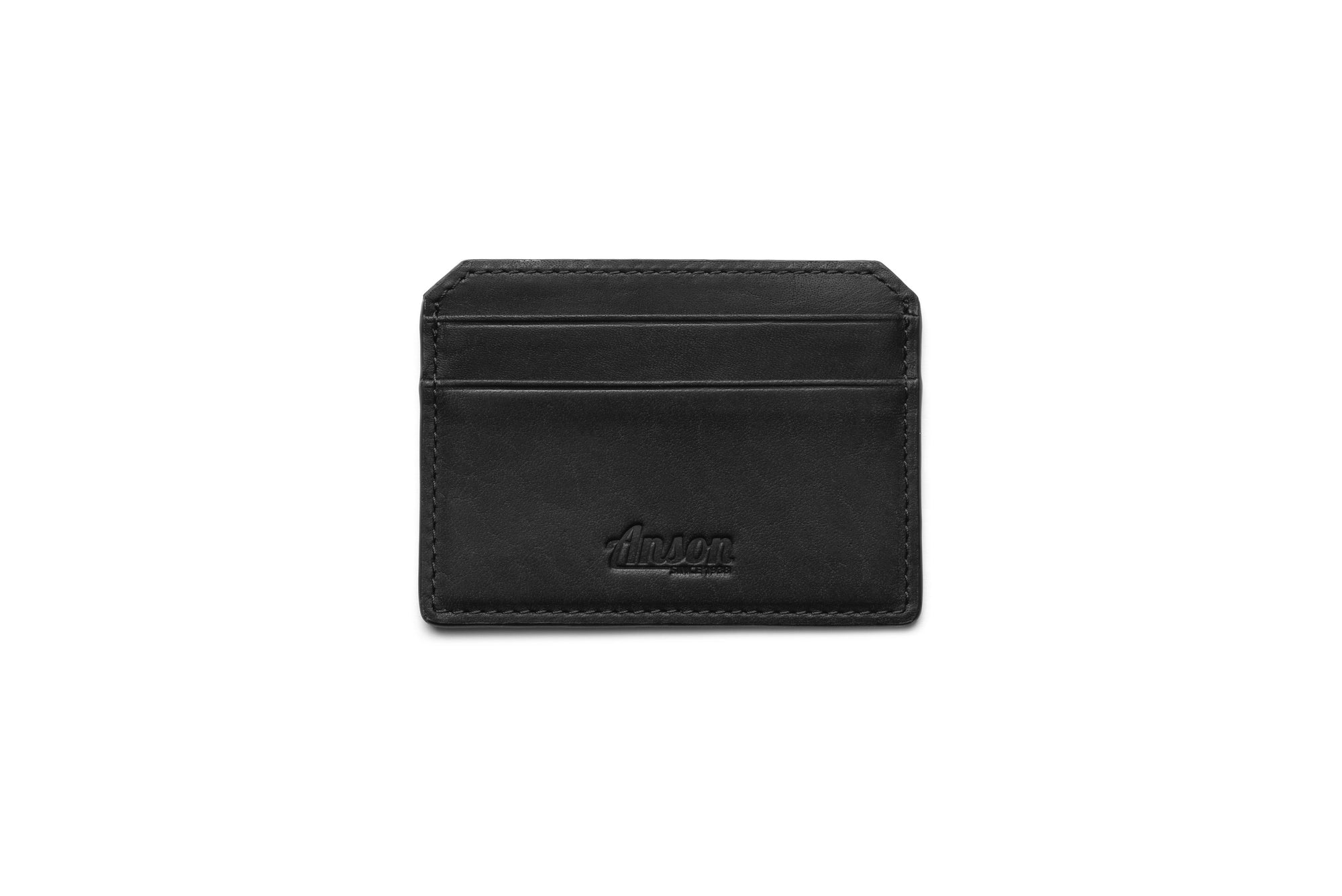 Leather Credit Card Case In Classic Essex Horween Leather