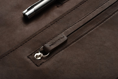 Leather Document Envelope In Brown Or Black