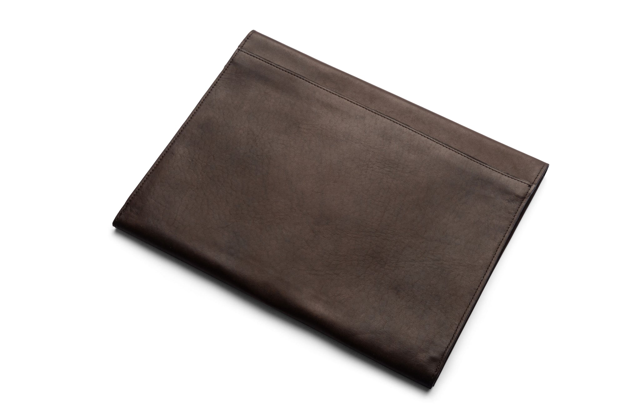 Leather document holder clutch - Brown