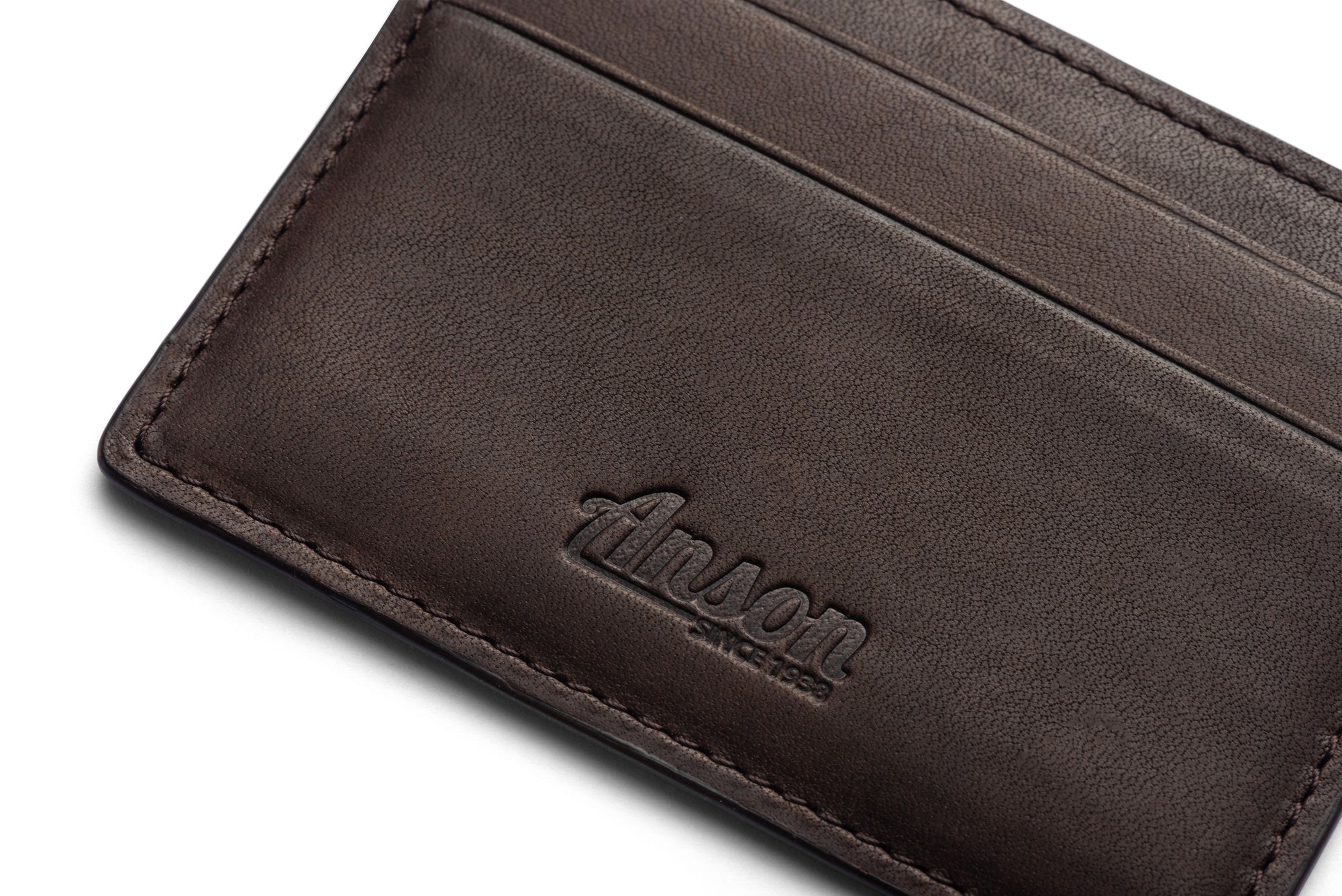 Leather Credit Card Case In Classic Essex Horween Leather